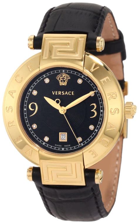 versace black gold watch|versace watch gold plated.